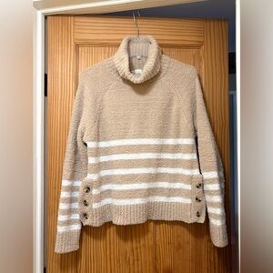 Harper Heritage Women’s Tan White Textured Sweater Size Small